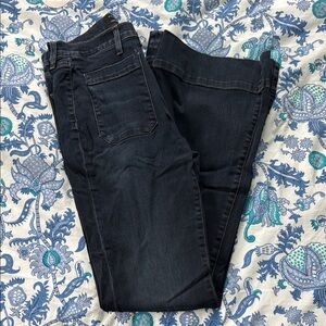 Veronica Beard, Sheriden exaggerated flair, high-rise Women's “dark ink” Jeans